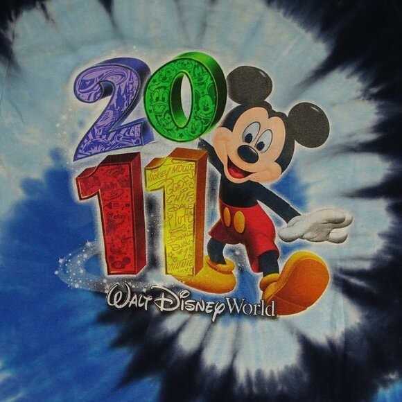 Disney Tie Dye Mickey Mouse 2011 T-Shirt Large - Picture 3 of 5